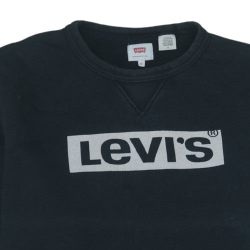 Levi's Men's Black Crew Neck Graphic Logo Sweatshirt Size M