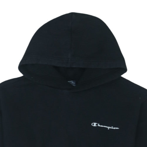 Champion Men's Black Pullover Hoodie Medium Regular Fit Logo Fleece