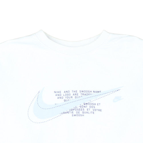 Nike Men's White Crew Neck Graphic Print Sweatshirt M