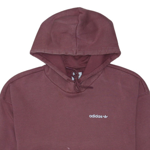 Adidas Womens Burgundy Hoodie Size 8 Pullover Cotton Blend Casual