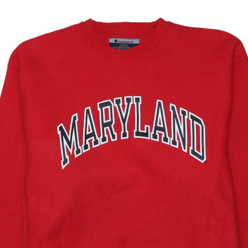 Champion Men's Red Maryland College Graphic Sweatshirt XL
