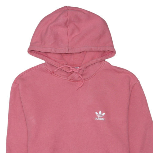 Adidas Womens Pink XS Pullover Hoodie With Logo Detail