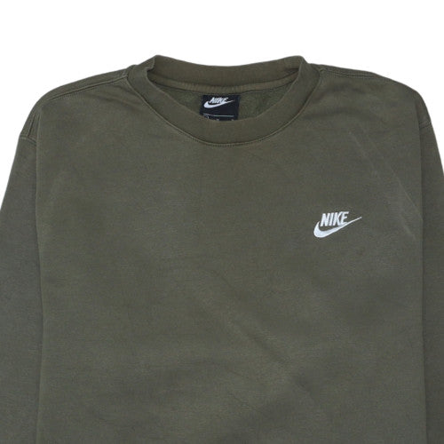 Nike Men's Green Crew Neck Pullover Sweatshirt Size M