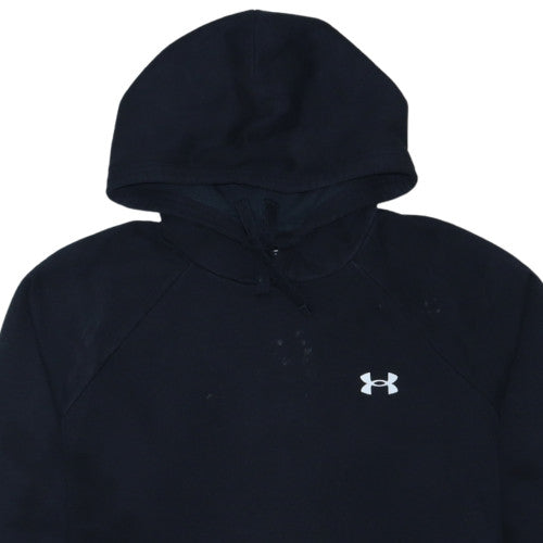 Under Armour Men's Black Pullover Hoodie Size M Relaxed Fit Fleece Sweatshirt