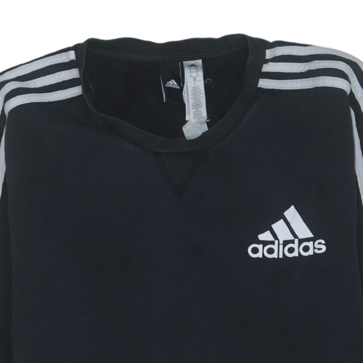 Adidas Men’s Black Sweatshirt M Pullover Crew Neck Logo Sportswear