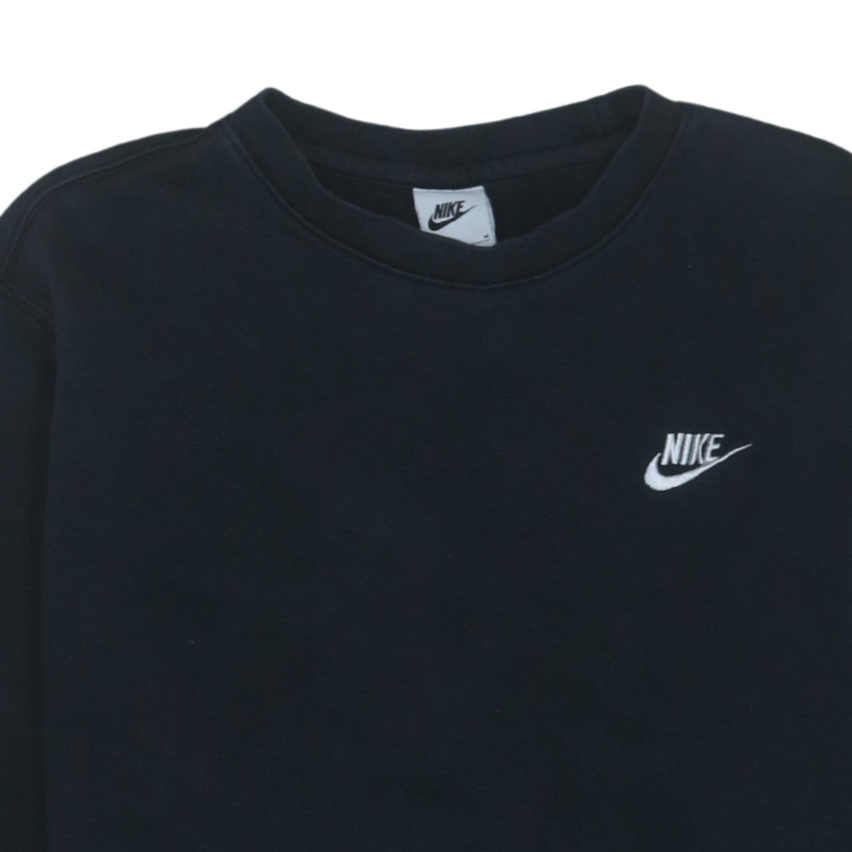 Nike Men's Black Embroidered Logo Crew Neck Sweatshirt M