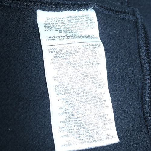Nike Men's Black Pullover Hoodie Medium Logo Fleece Sweatshirt