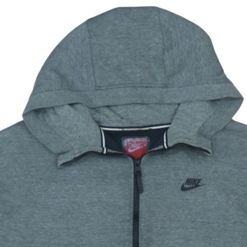 Nike Men’s Grey Full Zip Hoodie L Regular Fit Lightweight