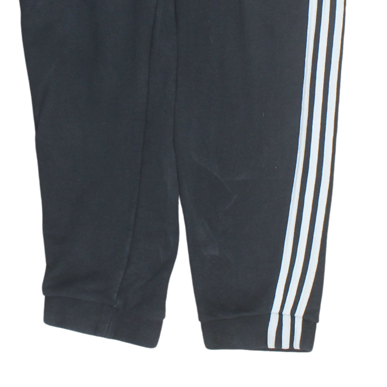 Adidas Mens Black XL Track Pants Tapered Striped Activewear