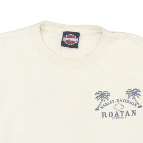 Harley-Davidson Men Beige Roatan Honduras Graphic T-Shirt M