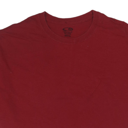 Champion Men's Red XL Crew Neck Cotton T-Shirt