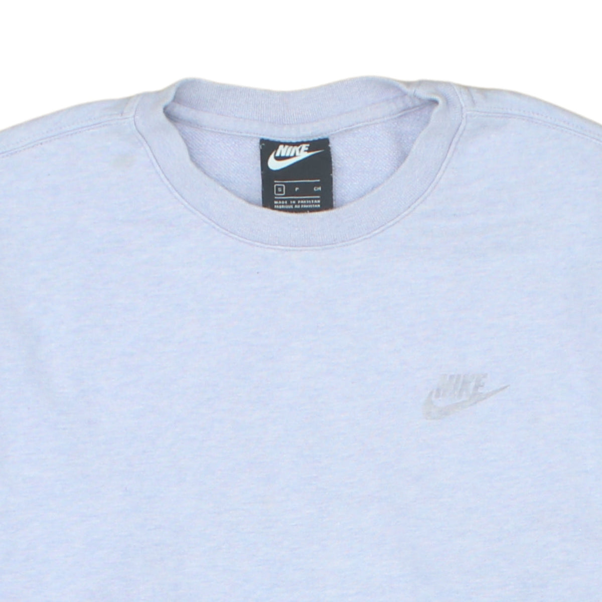 Nike Womens Light Grey Cotton Blend Crew Neck Sweatshirt S