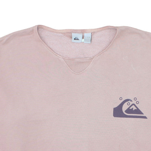 Quiksilver Women's Pink Crew Neck Pullover Sweatshirt Size L