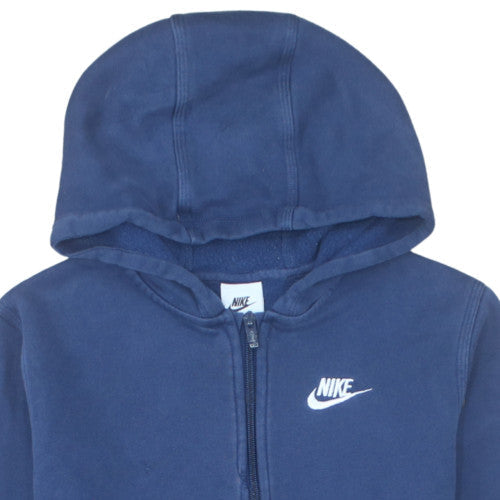 Nike Teens Blue Full Zip Hoodie XL Fleece Lined Casual Sweatshirt