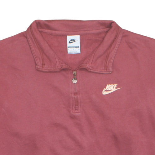Nike Women’s Pink 1/2 Zip Oversized Pullover Sweatshirt Size S