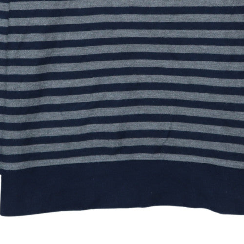 Tommy Hilfiger Men's Blue Striped Cotton Crew Neck Pullover Jumper Size S
