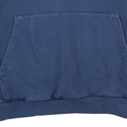 Emporio Armani EA7 Men's Blue Pullover Hoodie Size L Logo Fleece Sweatshirt