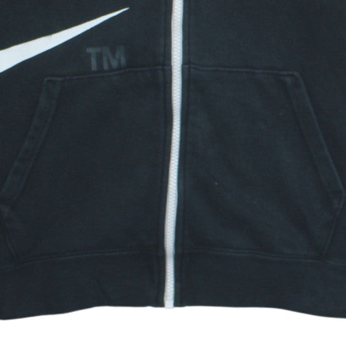 Nike Boys Black XL Full Zip Hoodie with Logo Graphic