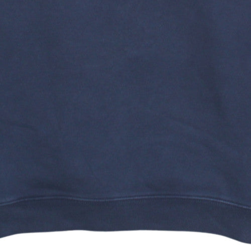 Lacoste Women's Navy Blue Cotton Logo Crew Neck Sweatshirt Size L