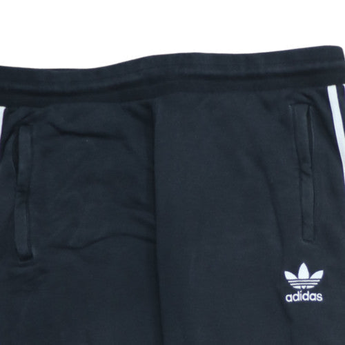 Adidas Womens Black Jogger Trousers L Regular Cotton Blend