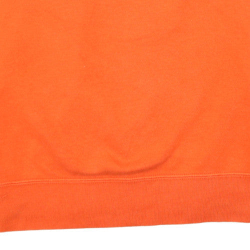 Nike Men's Orange Crew Neck Pullover Sweatshirt Medium Cotton Blend