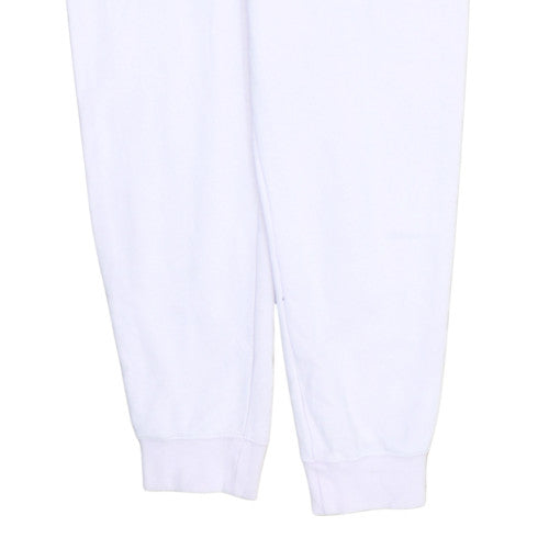 Nike Womens White Fleece Jogger Trousers L Elastic Waist