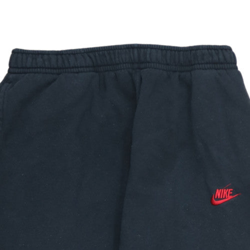 Nike Men's Black Fleece Sweatpants L Regular Fit Logo Cuffed Joggers