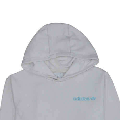 Adidas Men's White Pullover Hoodie M Logo Fleece Sportswear
