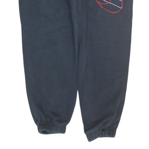Nike Men's Black Logo Sweatpants M Regular Fit Fleece Tapered