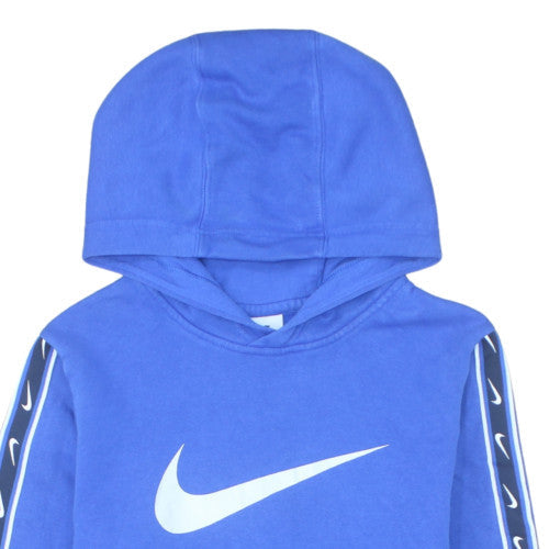 Nike Boys Blue Hoodie L 147-158cm Pullover Fleece Graphic Print