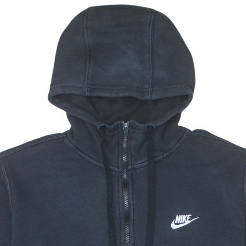 Nike Men's Black Full Zip Hoodie Size L Fleece Sweatshirt