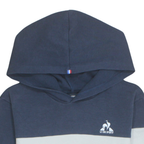 Le Coq Sportif Boys Blue Pullover Hoodie Size 14 Years Cotton Blend