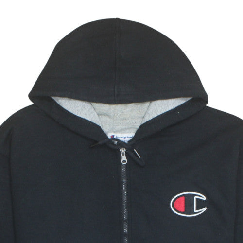 Champion Men Black XL Full Zip Hoodie Sweatshirt