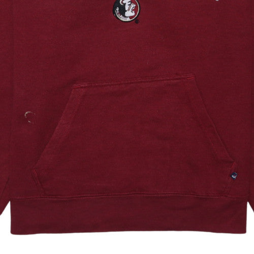 J America Mens Red Florida State Pullover Hoodie L Graphic Embroidered