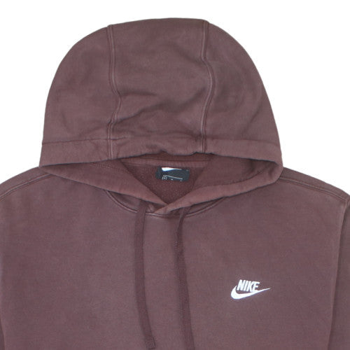Nike Womens Brown Pullover Hoodie Medium Hooded Cotton Blend