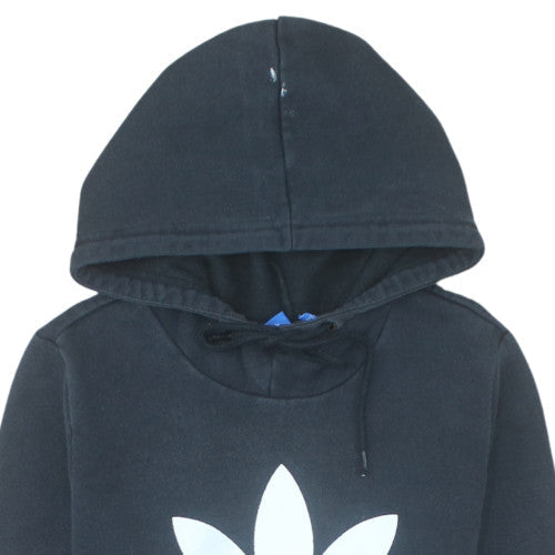 Adidas Womens Black Hoodie Size 10 Pullover Hooded Sweatshirt