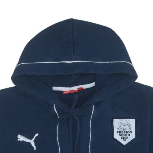 Puma Men’s Blue Full Zip Hoodie M Preston North End Football Sportswear