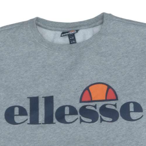 Ellesse Mens Grey Regular Fit Crew Neck Sweatshirt M