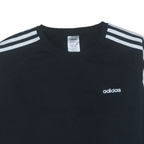 Adidas Womens Black XL Pullover Sweatshirt Crew Neck Cotton Blend