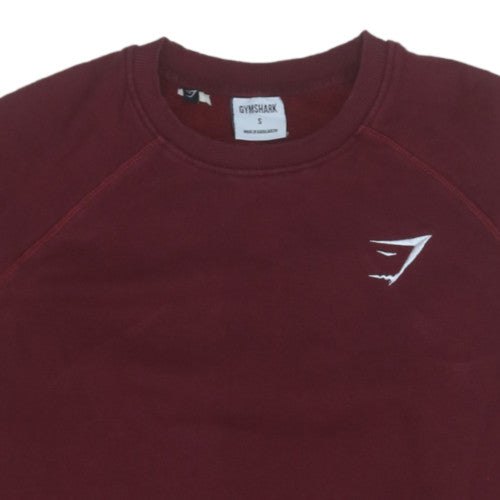 Gymshark Men's Red Crew Neck Pullover Sweatshirt Size S