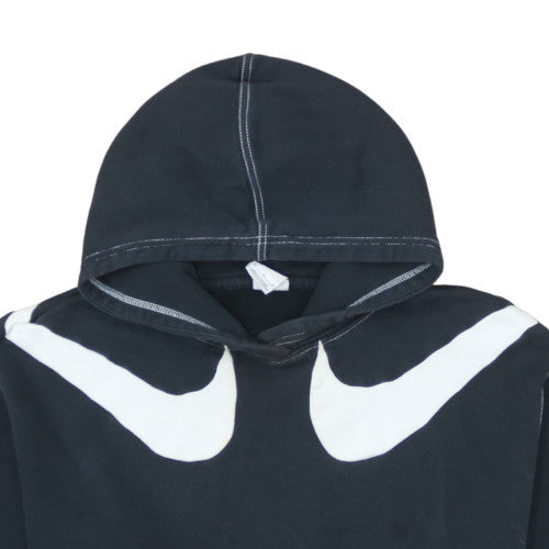 Nike Womens Black Pullover Hoodie Medium Cotton Blend Casual Sweatshirt