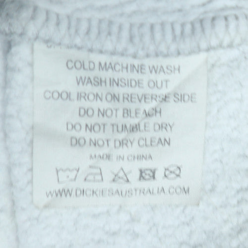 Dickies Men's Grey XL Pullover Hoodie Logo Fleece Sweatshirt