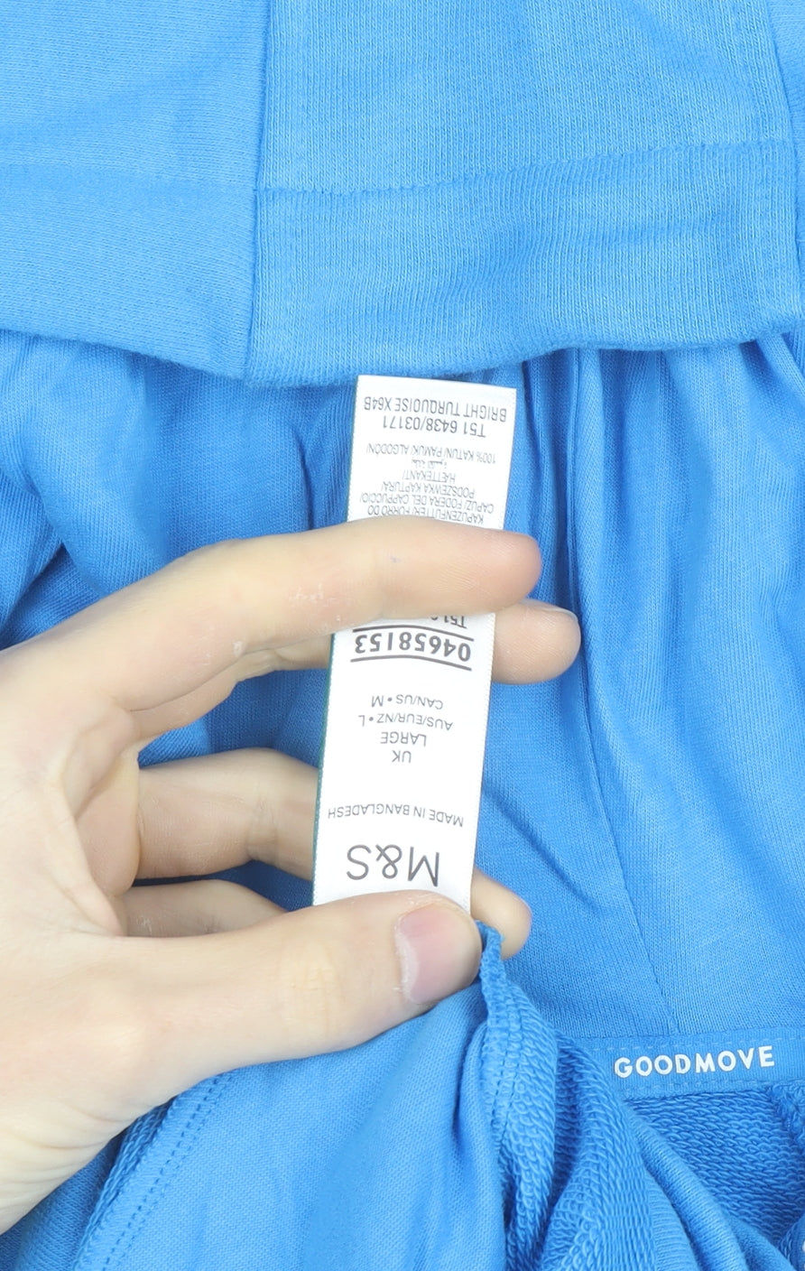 Marks & Spencer Mens Blue Full Zip Hoodie Size L Cotton