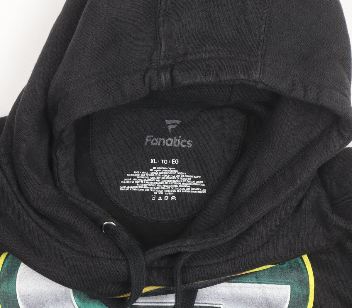 Fanatics Men's Black XL Pullover Hoodie with Sports Logo