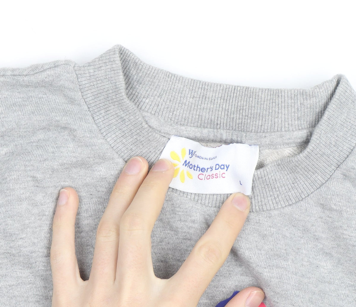 Mother's Day Classic Unisex Grey Logo Pullover Sweatshirt L