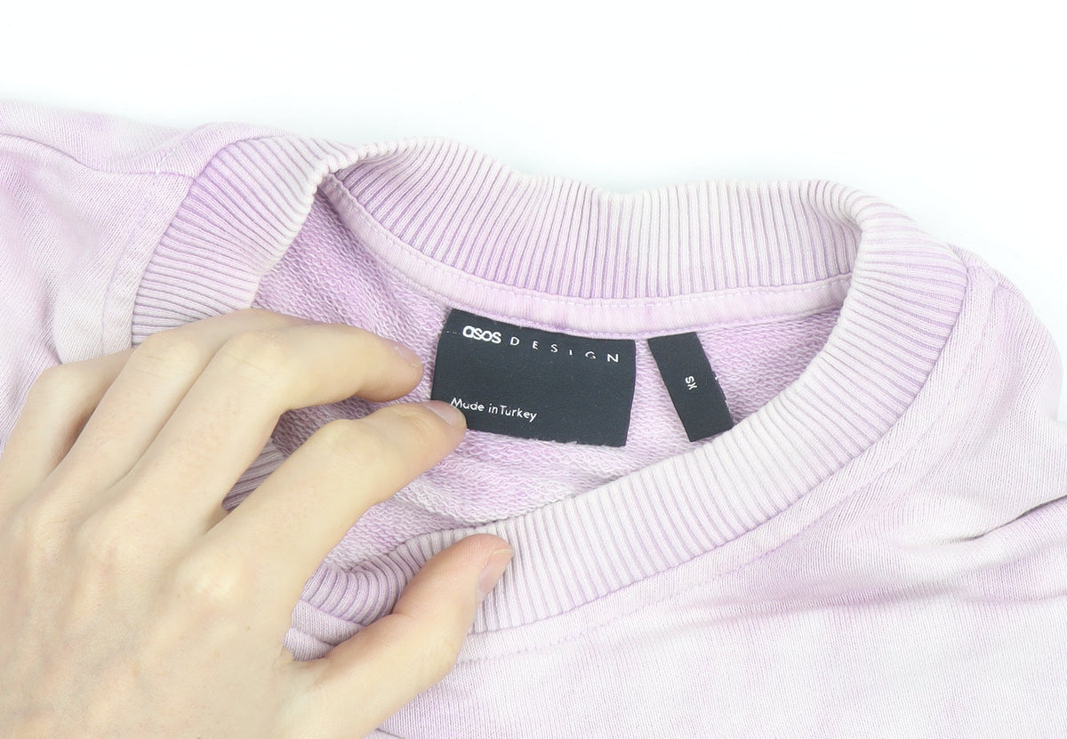 ASOS DESIGN Men's Pink Tie Dye Crew Neck Sweatshirt XS