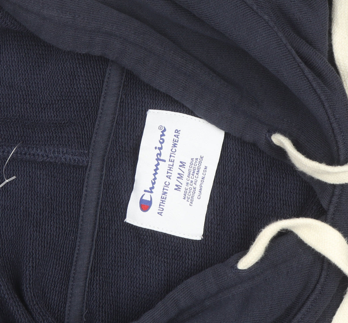 Champion Men's Blue Pullover Hoodie M Logo Fleece Sweatshirt