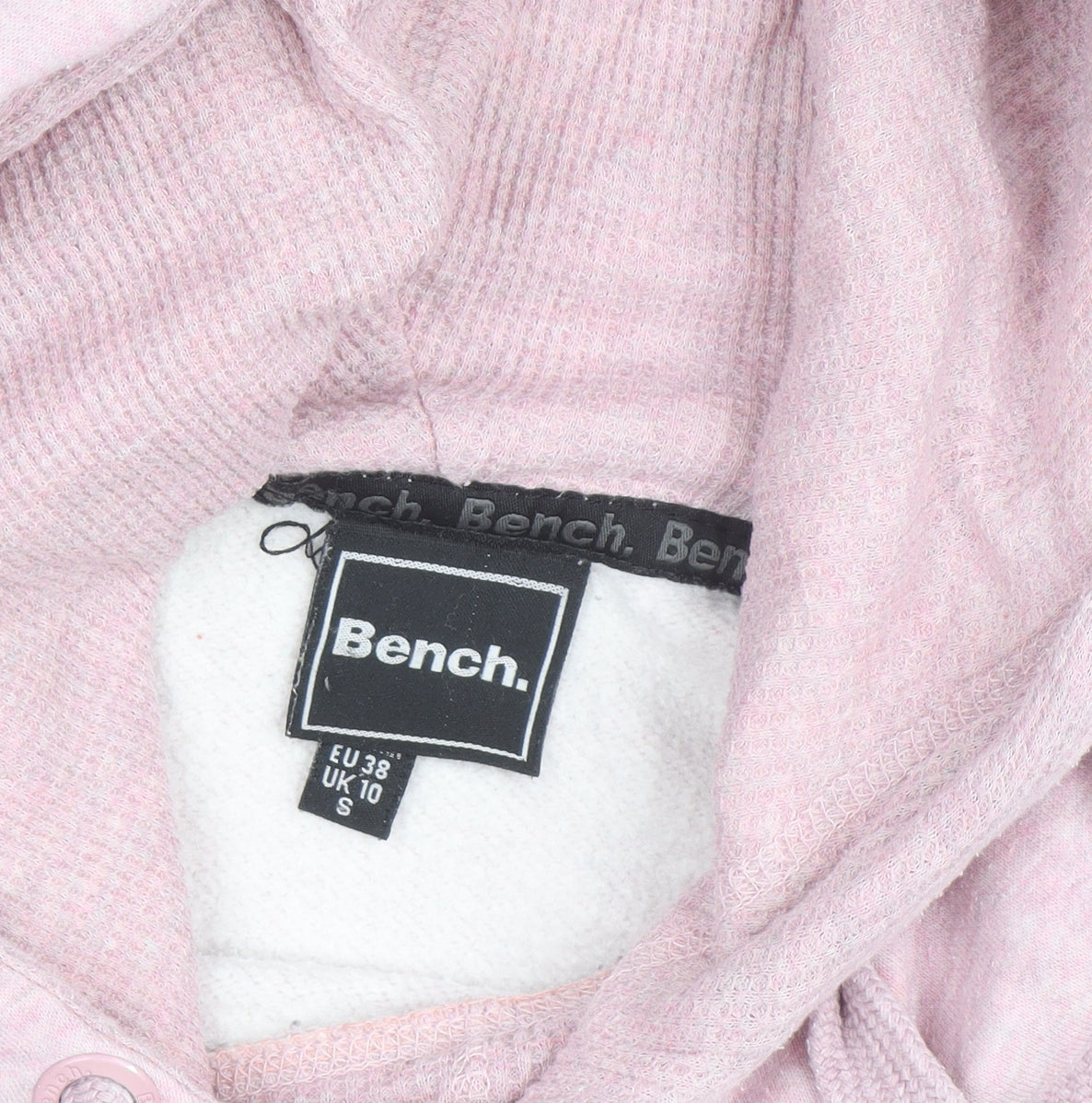 Bench Womens Pink Hoodie Size 10 Pullover Cotton Blend Casual