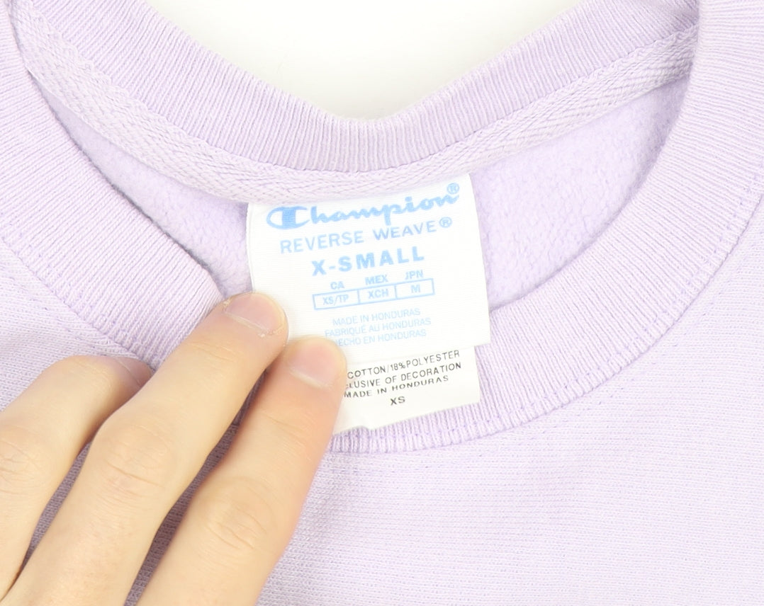 Champion Unisex Adults Purple XS Pullover Crew Neck Sweatshirt