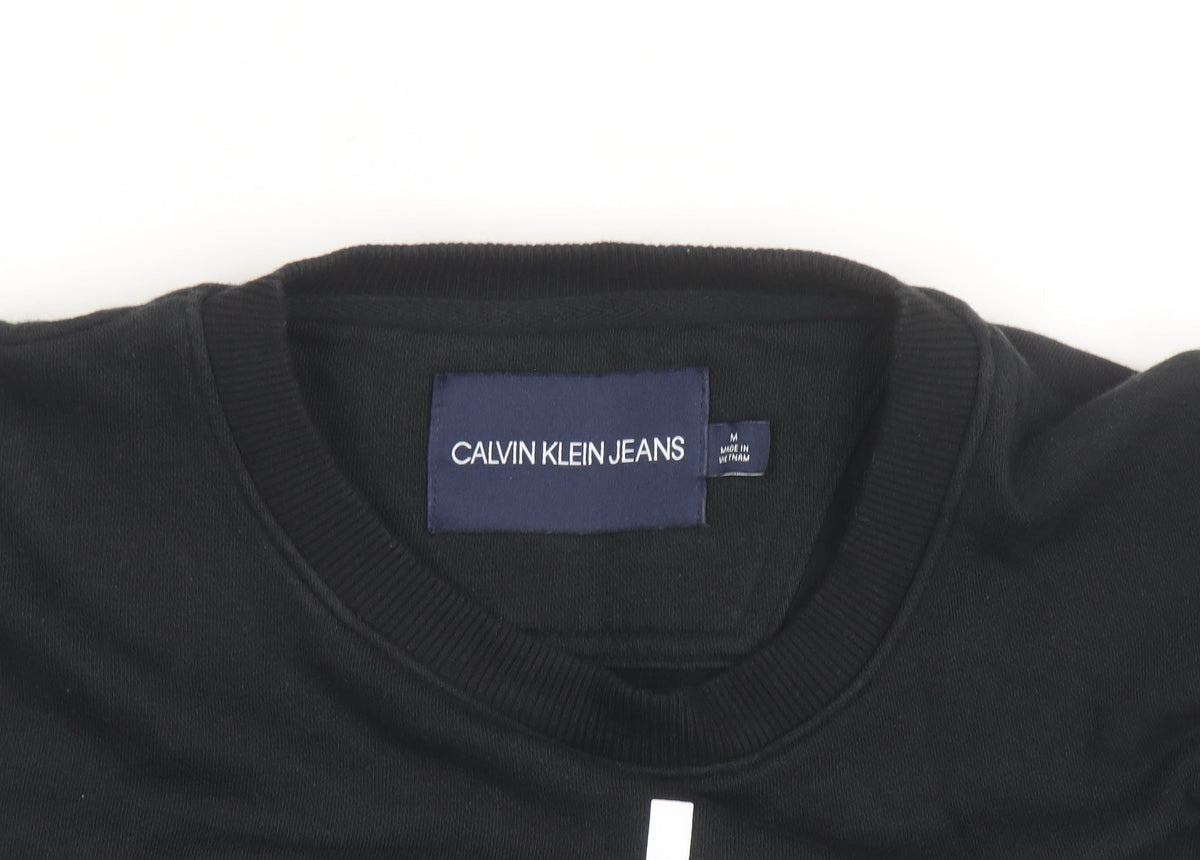 Calvin Klein Jeans Men's Black M Logo Pullover Sweatshirt